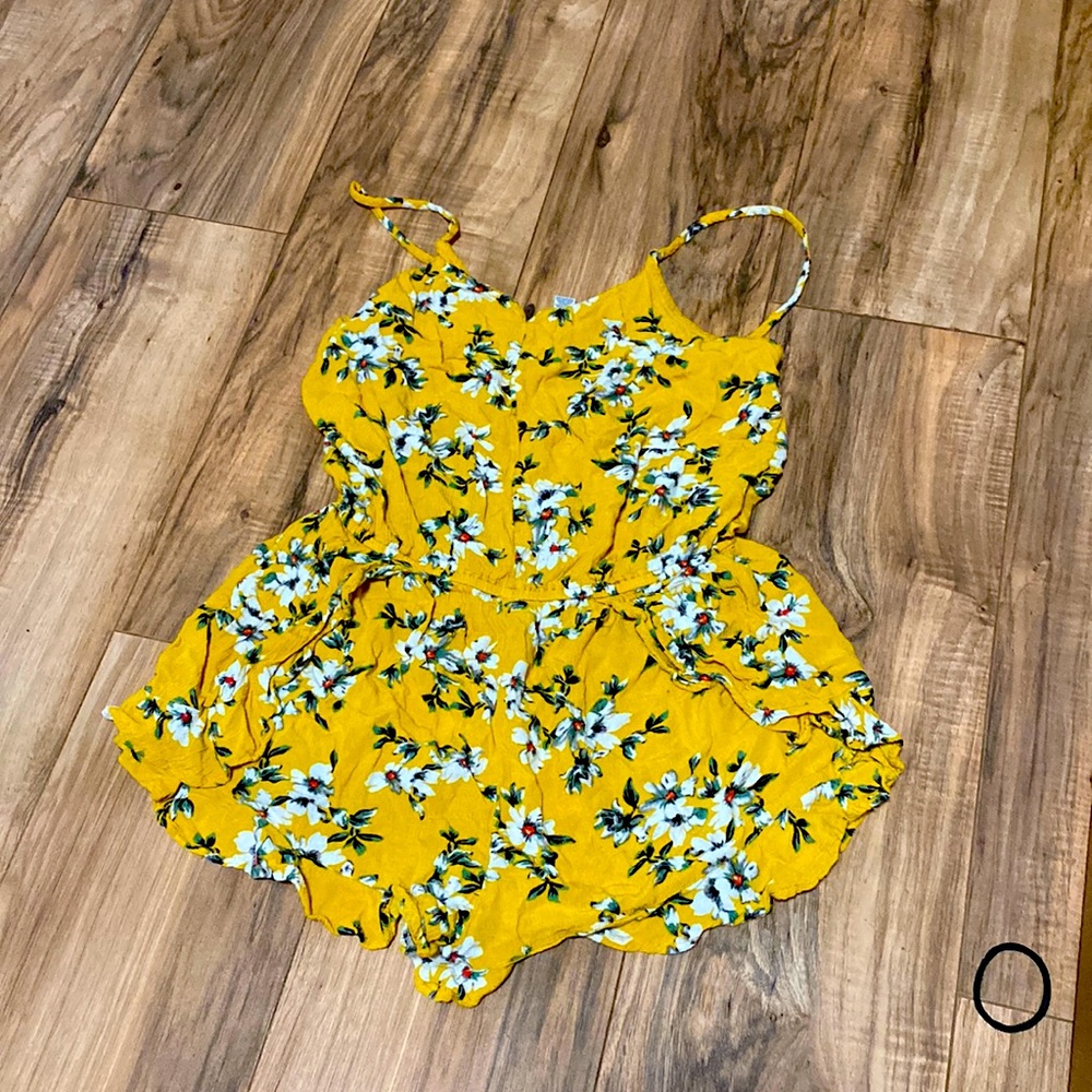 Yellow flower Romper
